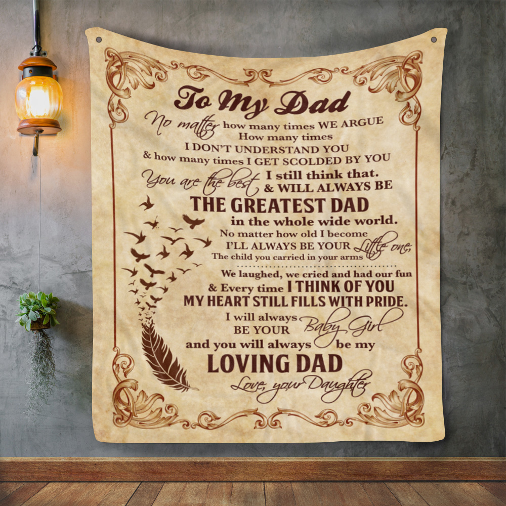3LV. No Matter How - Dad Blanket Mockup 2