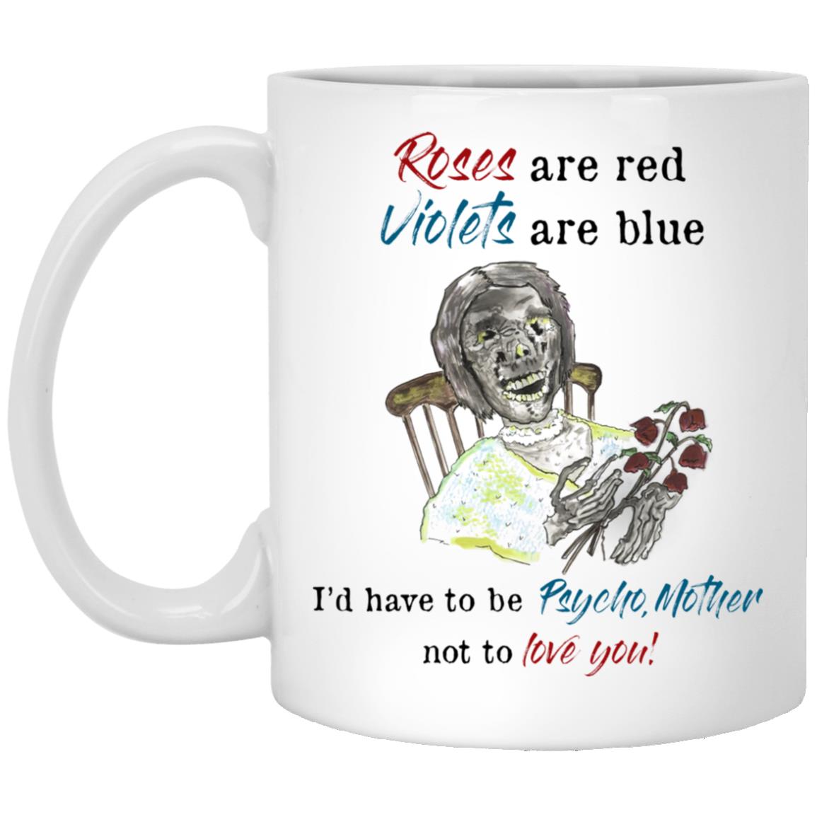 Funny Psycho Norman, White, 11 oz. White Mug Funny Psycho Norman, White, 11 oz. White Mug