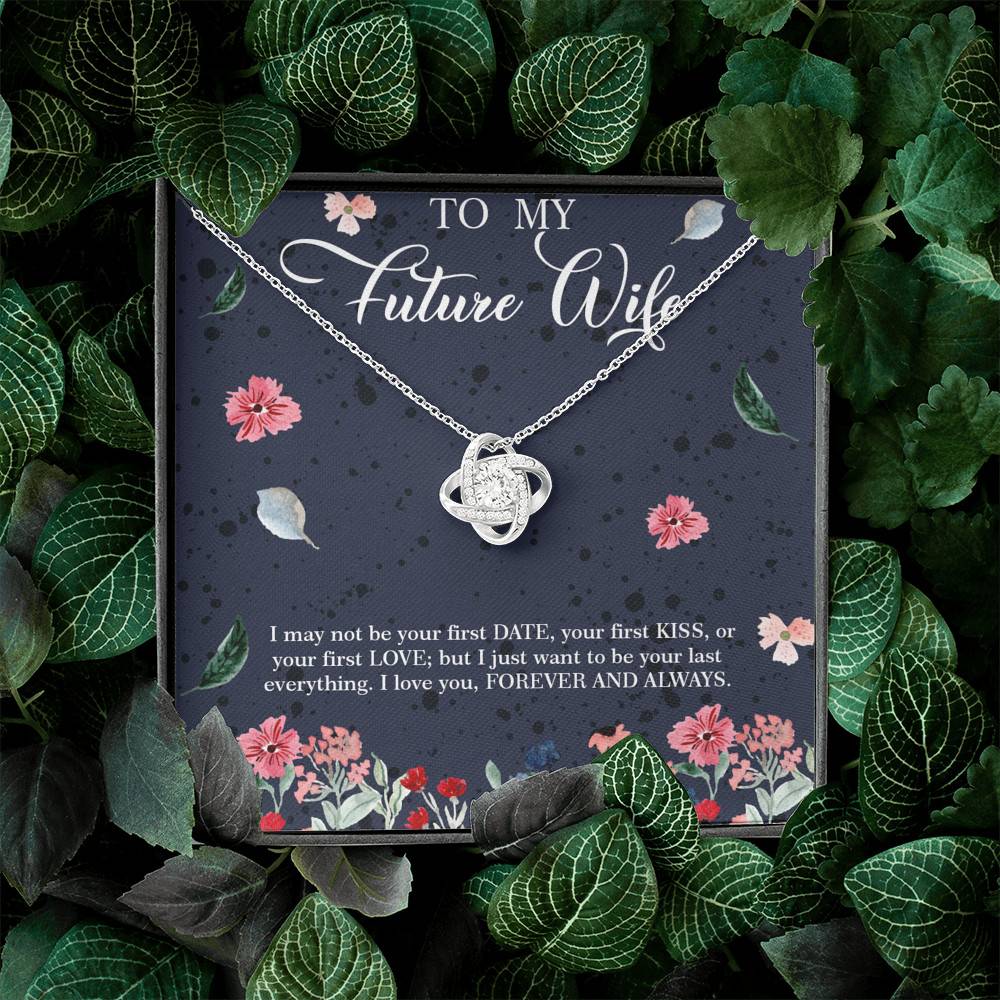 Husband to My Future Wife I May Not Be Your First Date Your First Kiss Love Knot Pendant Necklace