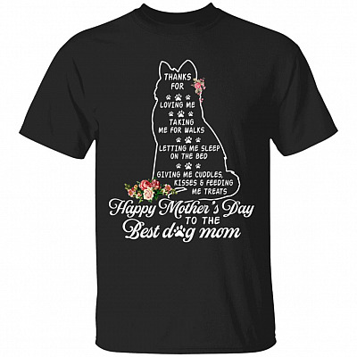 dog mom, Black, Unisex T-Shirt
