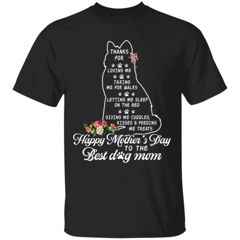 dog mom, Black, Unisex T-Shirt