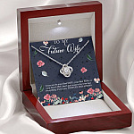 Husband to My Future Wife I May Not Be Your First Date Your First Kiss Love Knot Pendant Necklace