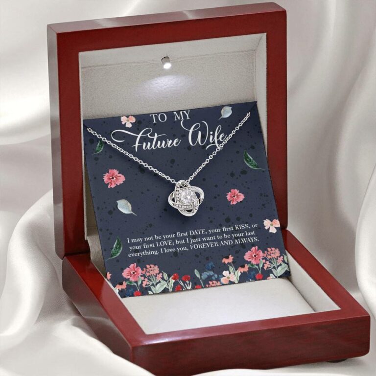 Husband to My Future Wife I May Not Be Your First Date Your First Kiss Love Knot Pendant Necklace