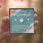 Grandma To My Granddaughter I Hugged This Little Pendant I Squeezed It Tight Love Knot Necklace Grandma To My Granddaughter I Hugged This Little Pendant I Squeezed It Tight Love Knot Necklace