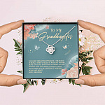 Grandma To My Granddaughter I Hugged This Little Pendant I Squeezed It Tight Love Knot Necklace Grandma To My Granddaughter I Hugged This Little Pendant I Squeezed It Tight Love Knot Necklace