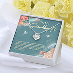 Grandma To My Granddaughter I Hugged This Little Pendant I Squeezed It Tight Love Knot Necklace Grandma To My Granddaughter I Hugged This Little Pendant I Squeezed It Tight Love Knot Necklace