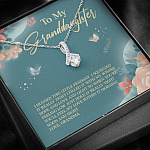 Grandma To My Granddaughter I Hugged This Little Pendant I Squeezed It Tight Alluring Beauty Necklace
