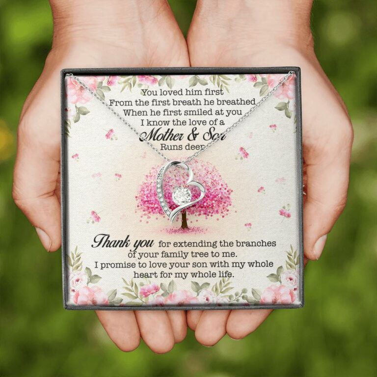 You Loved Him First Mother-In-Law Forever Love Pendant Necklace