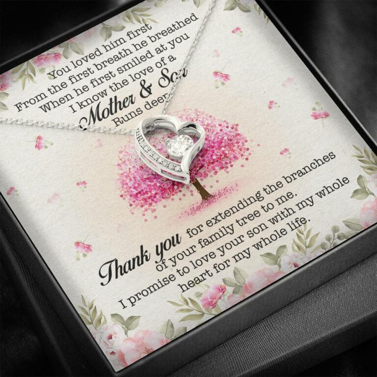 You Loved Him First Mother-In-Law Forever Love Pendant Necklace