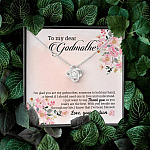 Godson To My Dear Godmother I'm Glad You Are My Godmother Love Knot Pendant Necklace