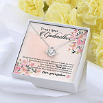 Godson To My Dear Godmother I'm Glad You Are My Godmother Love Knot Pendant Necklace