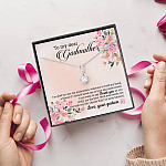Godson To My Dear Godmother I'm Glad You Are My Godmother Alluring Beauty Necklace