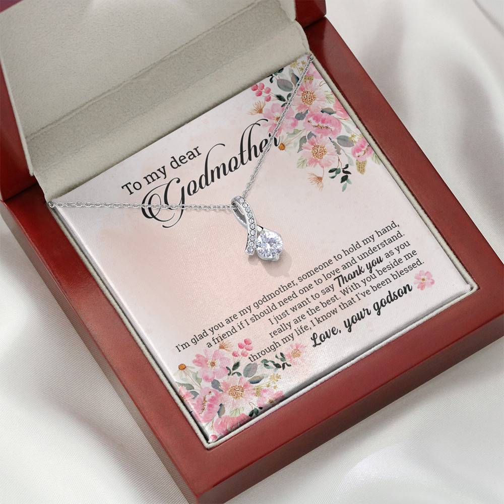 Godson To My Dear Godmother I'm Glad You Are My Godmother Alluring Beauty Necklace Godson To My Dear Godmother I'm Glad You Are My Godmother Alluring Beauty Necklace