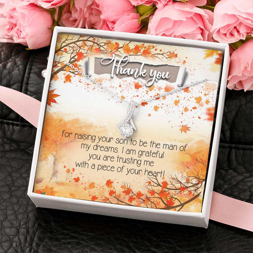 Thank You for Raising Your Son to Be the Man of My Dreams Mother-In-Law Alluring Pendant Necklace Thank You for Raising Your Son to Be the Man of My Dreams Mother-In-Law Alluring Pendant Necklace