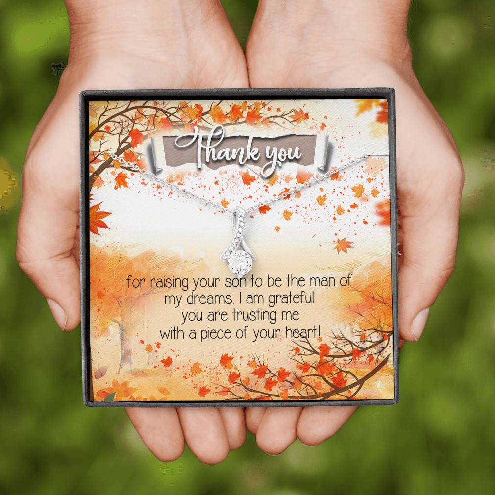 Thank You for Raising Your Son to Be the Man of My Dreams Mother-In-Law Alluring Pendant Necklace Thank You for Raising Your Son to Be the Man of My Dreams Mother-In-Law Alluring Pendant Necklace
