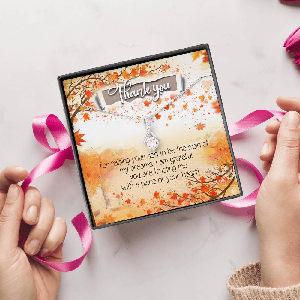 Thank You for Raising Your Son to Be the Man of My Dreams Mother-In-Law Alluring Pendant Necklace Thank You for Raising Your Son to Be the Man of My Dreams Mother-In-Law Alluring Pendant Necklace