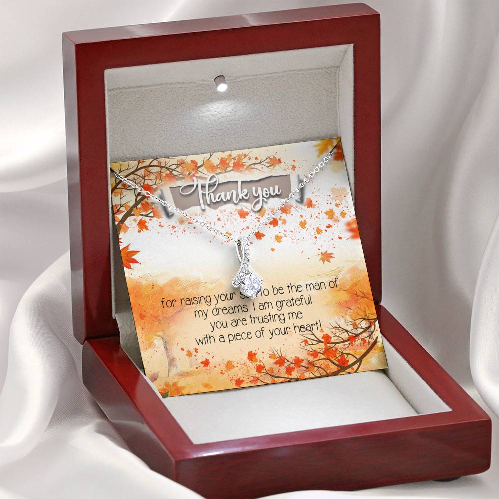 Thank You for Raising Your Son to Be the Man of My Dreams Mother-In-Law Alluring Pendant Necklace Thank You for Raising Your Son to Be the Man of My Dreams Mother-In-Law Alluring Pendant Necklace