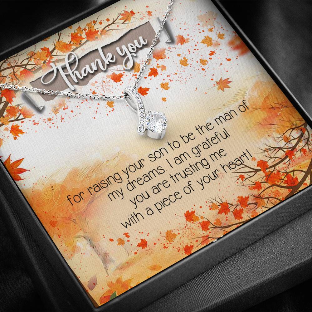 Thank You for Raising Your Son to Be the Man of My Dreams Mother-In-Law Alluring Pendant Necklace Thank You for Raising Your Son to Be the Man of My Dreams Mother-In-Law Alluring Pendant Necklace