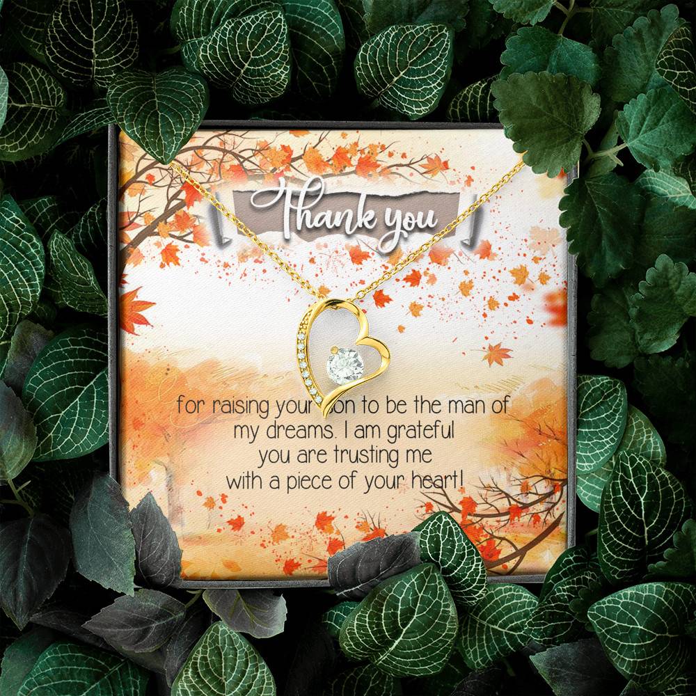 Thank You for Raising Your Son to Be the Man of My Dreams Mother-In-Law Forever Love Pendant Necklace Thank You for Raising Your Son to Be the Man of My Dreams Mother-In-Law Forever Love Pendant Necklace