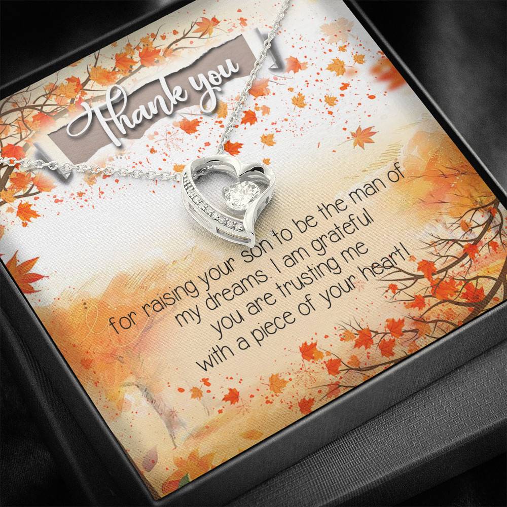 Thank You for Raising Your Son to Be the Man of My Dreams Mother-In-Law Forever Love Pendant Necklace Thank You for Raising Your Son to Be the Man of My Dreams Mother-In-Law Forever Love Pendant Necklace