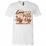 Lord Help Me Be The Kind Of PeShirt, White, V-Neck T-Shirt