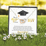 To A Beautiful Girl On Her Graduation Day She Believed She Could So She Did Joined Interlocking Hearts Necklace