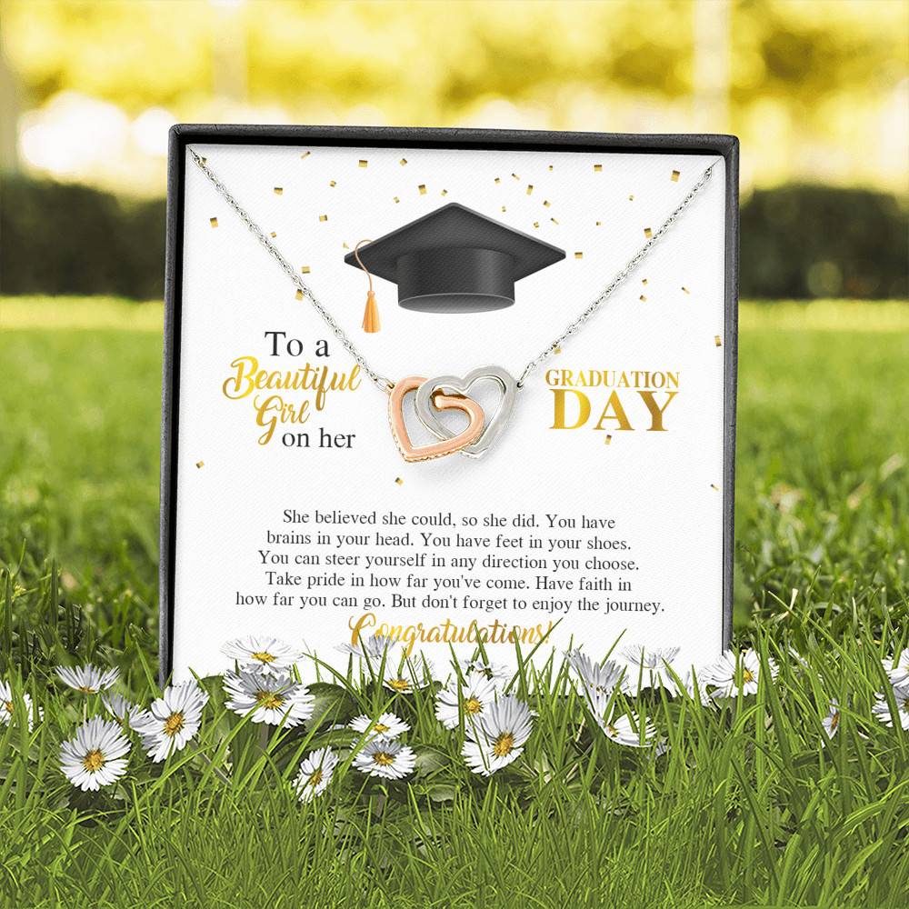 To A Beautiful Girl On Her Graduation Day She Believed She Could So She Did Joined Interlocking Hearts Necklace To A Beautiful Girl On Her Graduation Day She Believed She Could So She Did Joined Interlocking Hearts Necklace