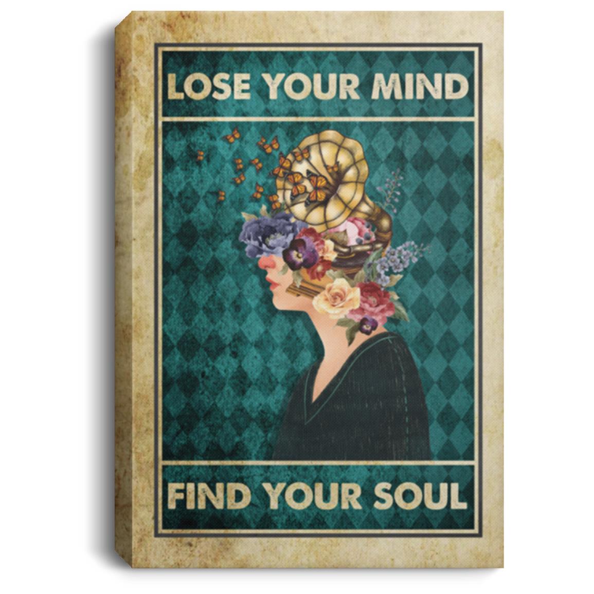 lose mind, White, 0.75'' Framed Canvas lose mind, White, 0.75'' Framed Canvas