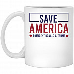 Save America President Mug, White, 11 oz. White Mug