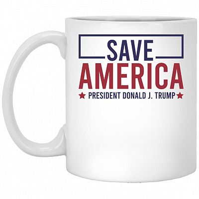 Save America President Mug, White, 11 oz. White Mug