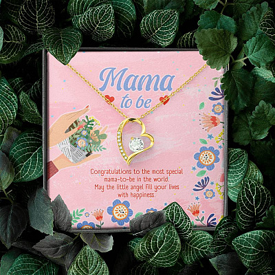 Mama to Be Gift Congratulations for Your New Baby Forever Love Pendant Necklace