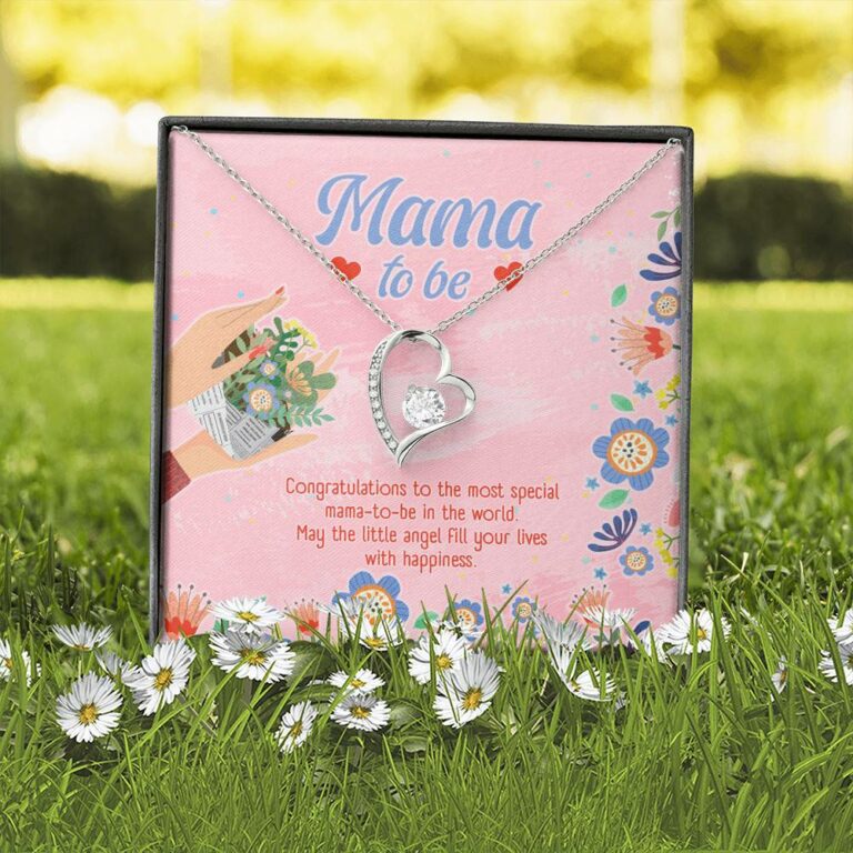 Mama to Be Gift Congratulations for Your New Baby Forever Love Pendant Necklace