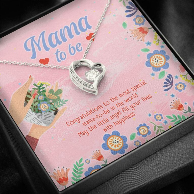 Mama to Be Gift Congratulations for Your New Baby Forever Love Pendant Necklace
