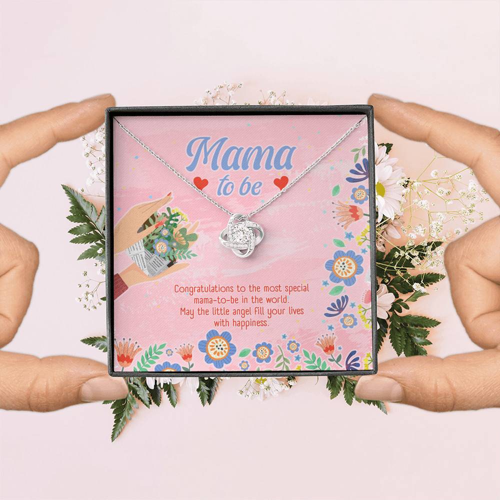 Mama to Be Gift Congratulations for Your New Baby Love Knot Pendant Necklace Mama to Be Gift Congratulations for Your New Baby Love Knot Pendant Necklace