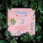 Mama to Be Gift Congratulations for Your New Baby Love Knot Pendant Necklace