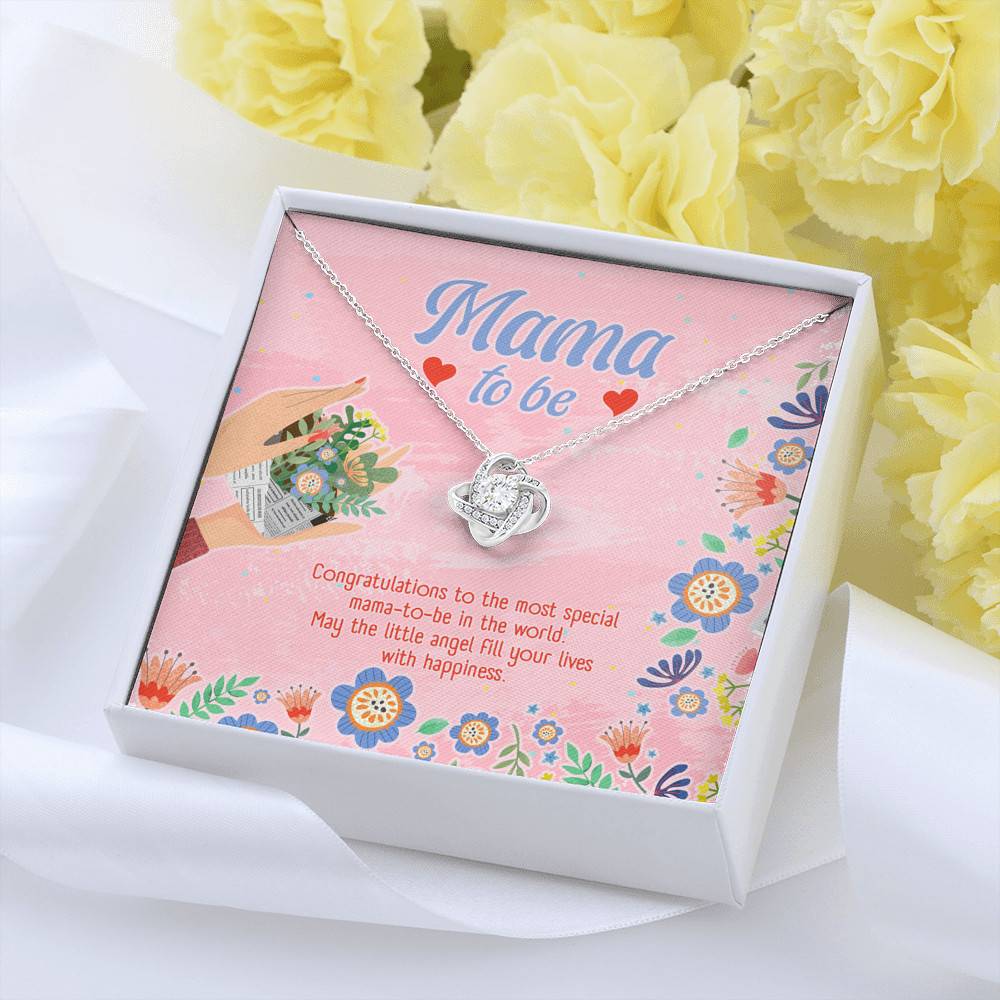 Mama to Be Gift Congratulations for Your New Baby Love Knot Pendant Necklace Mama to Be Gift Congratulations for Your New Baby Love Knot Pendant Necklace