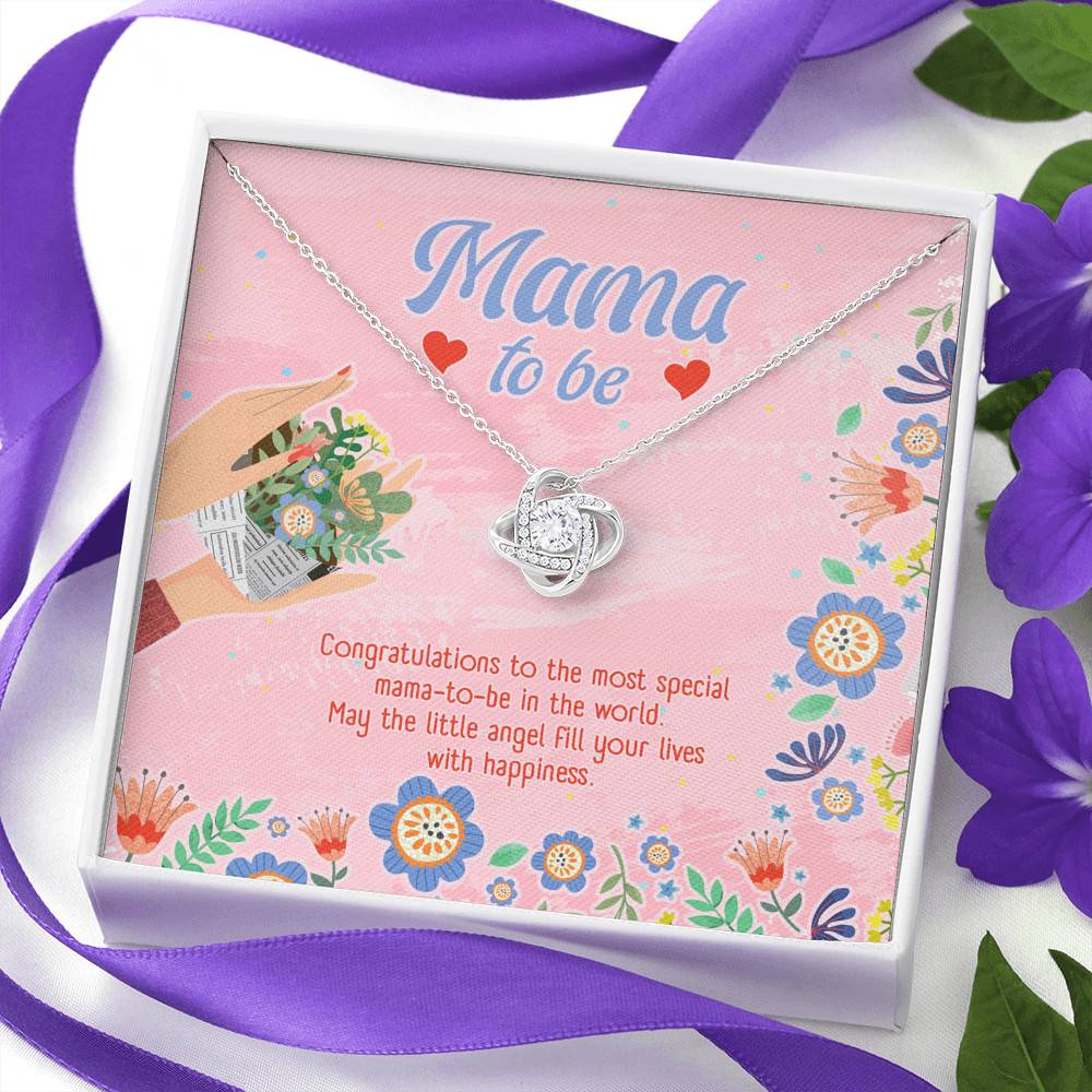 Mama to Be Gift Congratulations for Your New Baby Love Knot Pendant Necklace Mama to Be Gift Congratulations for Your New Baby Love Knot Pendant Necklace