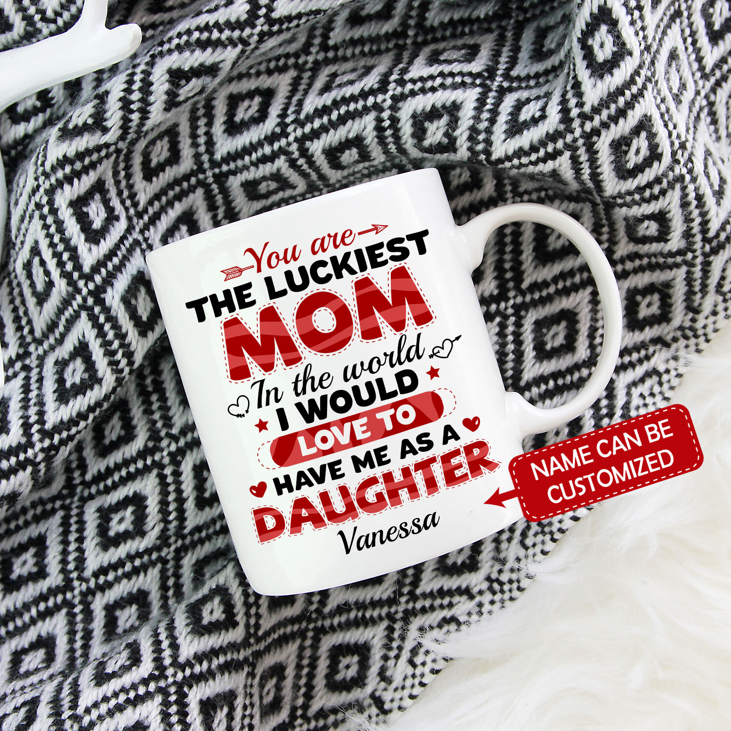 5VT. Daughter You Are The Luckiest Mom mug mk2