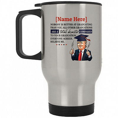 14 oz. Silver Travel Mug