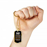 Dad My Little Eyes Are Watching You Are My Hero Father's Day Dog Tag Pendant Necklace - Father's Day Gift