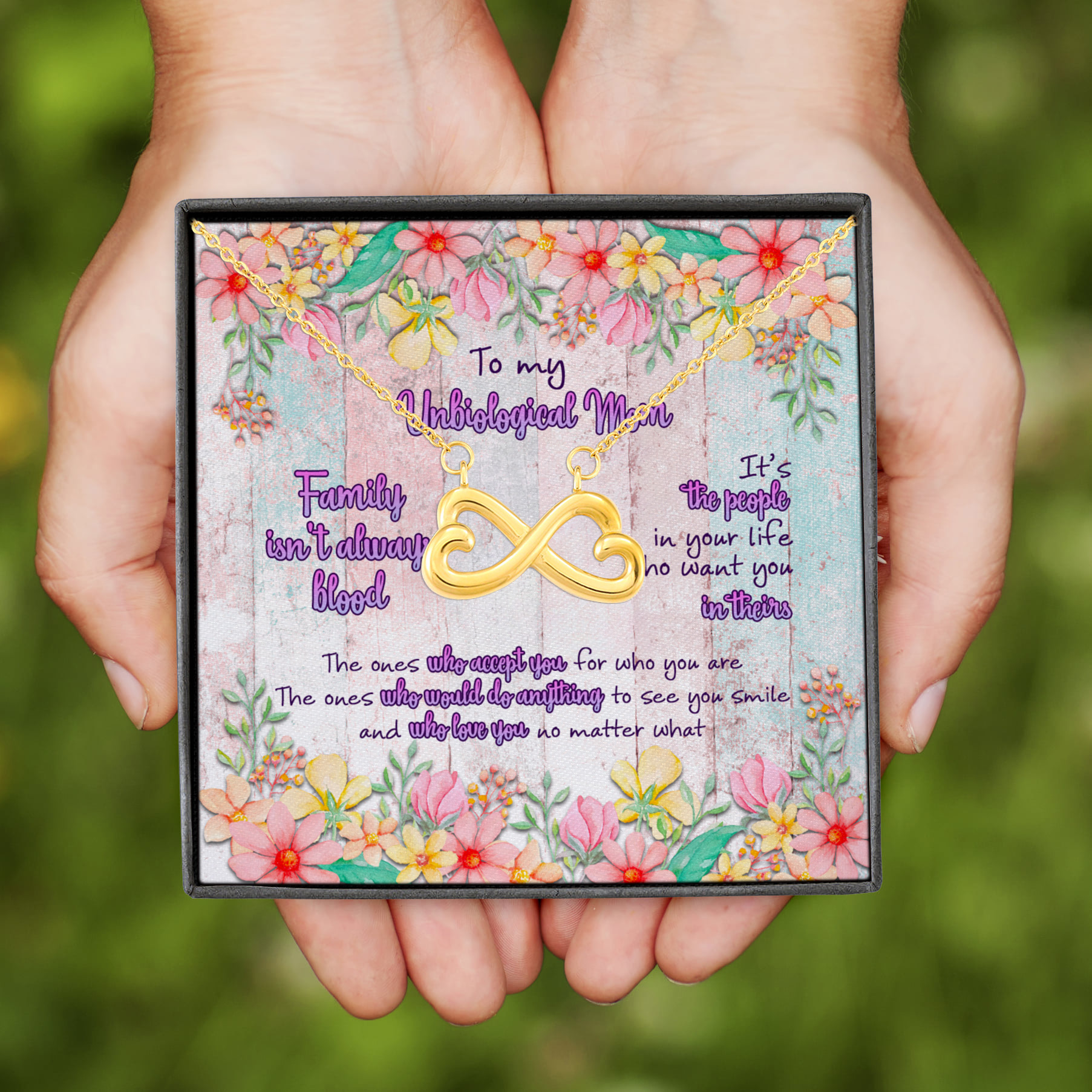 6NH. Always Blood Infinity Heart Necklace (Gold)
