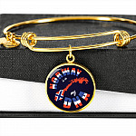 Norway Is In My DNA Luxury Circle Pendant Necklace - Bangle - Norway Lover Gifts