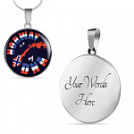 Norway Is In My DNA Luxury Circle Pendant Necklace - Bangle - Norway Lover Gifts