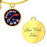 Norway Is In My DNA Luxury Circle Pendant Necklace - Bangle - Norway Lover Gifts