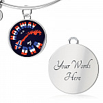 Norway Is In My DNA Luxury Circle Pendant Necklace - Bangle - Norway Lover Gifts
