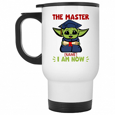 14 oz. White Travel Mug