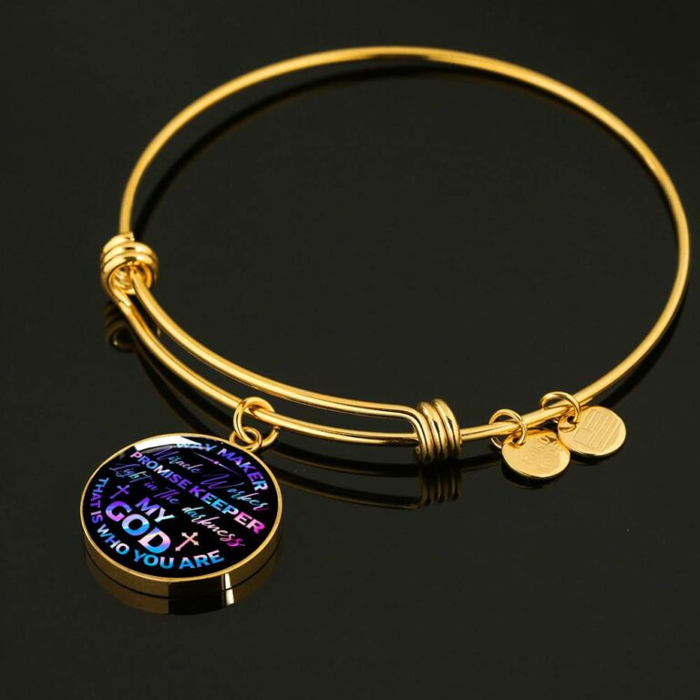 Way Maker Miracle Worker Promise Keeper Light in the Darkness My God That Is Who You Are Circle Pendant Necklace