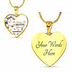 Personalized As Long As I Breathe You Will Be Remembered Heart Pendant Necklace - Memorial Customized Necklace