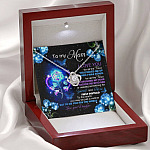 Daughter To My Mom I Love You For All The Times You Picked Me Up Love Knot Pendant Necklace