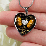 Personalized Photo I Will Carry You With Me Till I See You Again Heart Pendant Necklace